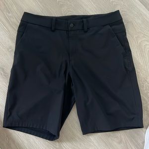 Black Lululemon Commission shorts 34 waist 9 inch inseam.